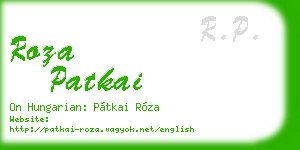 roza patkai business card