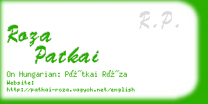 roza patkai business card